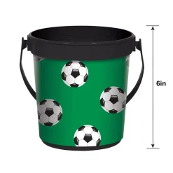 Soccer Ball Plastic Favor Container, 6.25in x 4.5in