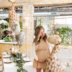 Soft Jungle Baby Shower Foil Balloon Bouquet, 5pc