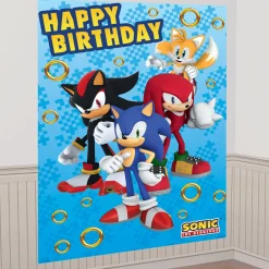 Sonic the Hedgehog Birthday Paper & Cardstock Photo Booth Kit, 4.6ft x 6.7ft