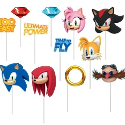 Sonic the Hedgehog Birthday Paper & Cardstock Photo Booth Kit, 4.6ft x 6.7ft
