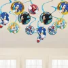 Sonic the Hedgehog Cardstock Swirl Decorations, 12ct