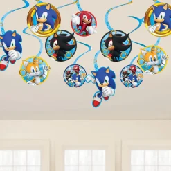 Sonic the Hedgehog Cardstock Swirl Decorations, 12ct