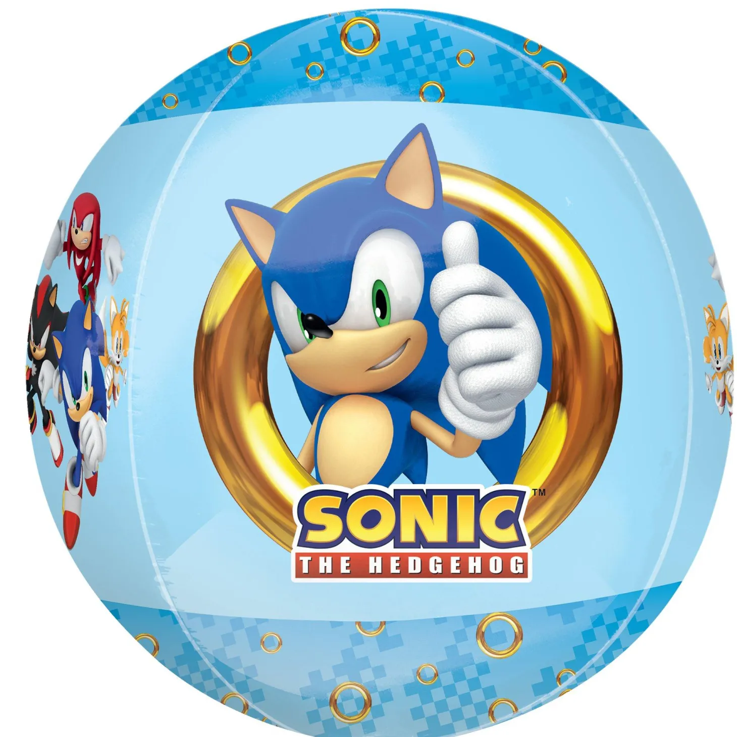 Sonic the Hedgehog 2 Plastic Balloon, 15in x 16in - Orbz