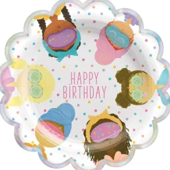 Spa Party Birthday Paper Lunch Plates, 9in, 8ct