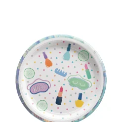 Spa Party Paper Dessert Plates, 7in, 8ct