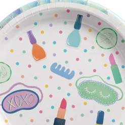 Spa Party Paper Dessert Plates, 7in, 8ct