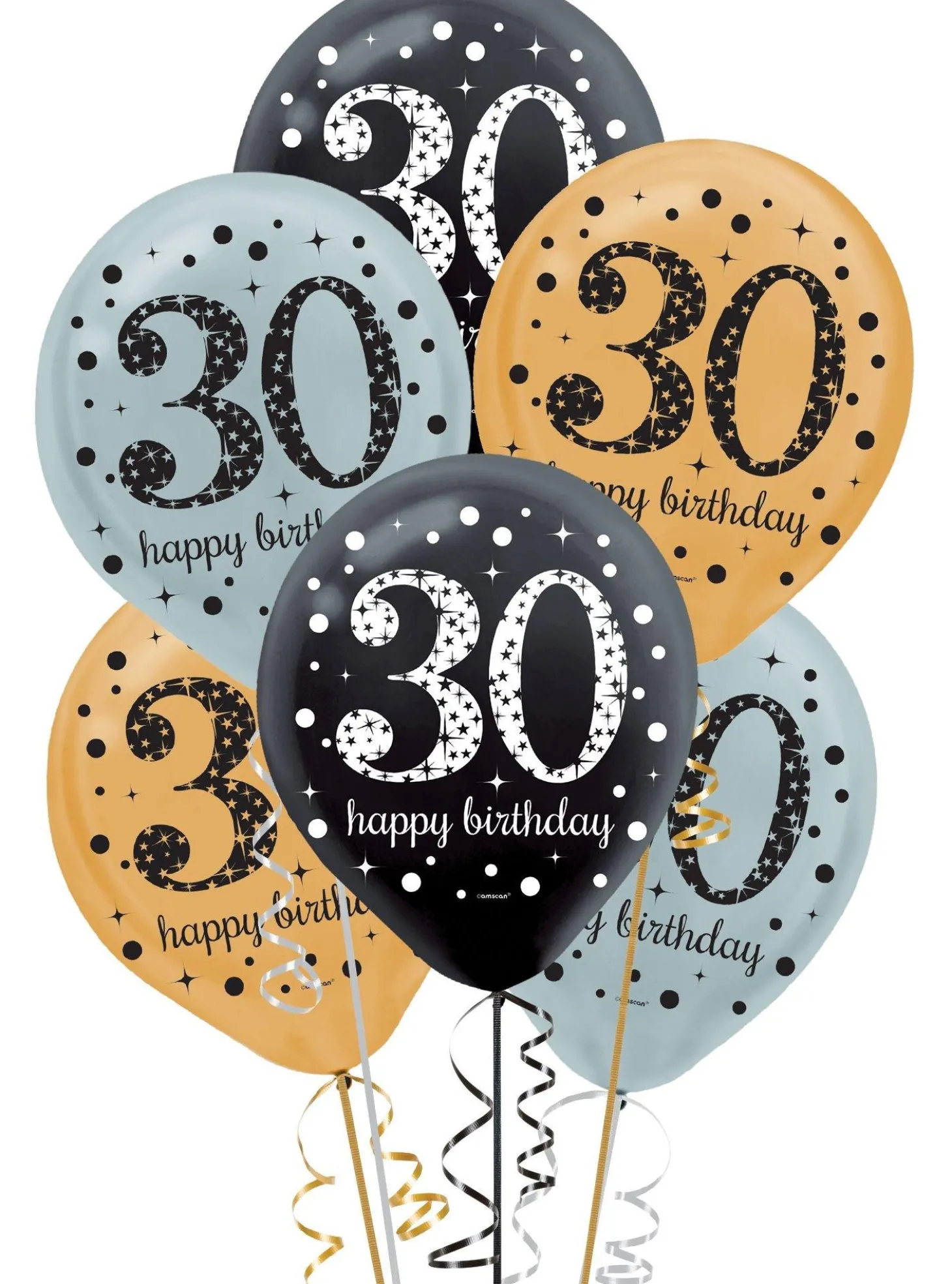 Sparkling Celebration 30 Latex Balloons, 15ct