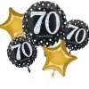 Sparkling Celebration 70th Birthday Foil Balloon Bouquet, 5pc