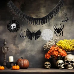 Spellbound Halloween Honeycomb & Tissue Banner Set, 8.5ft, 2pc