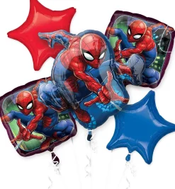 Spider-Man Webbed Wonder Foil Balloon Bouquet, 5pc