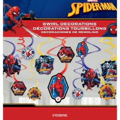 Spider-Man Webbed Wonder Swirl Decorations 12ct