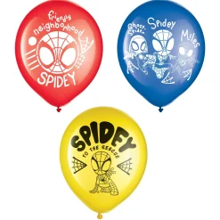 Spidey & His Amazing Friends Latex Balloons, 12in, 6ct