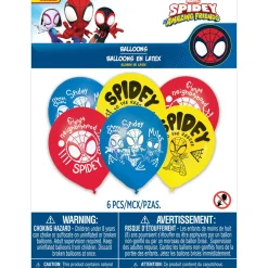 Spidey & His Amazing Friends Latex Balloons, 12in, 6ct