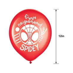 Spidey & His Amazing Friends Latex Balloons, 12in, 6ct