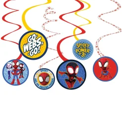 Spidey & His Amazing Friends Spiral Decorations, 12ct