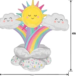 Stackerz™ Sun, Clouds & Rainbows Foil Balloon, 45in