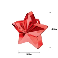 Star Balloon Weight, 6oz, Assorted Colors