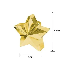 Star Balloon Weight, 6oz, Assorted Colors