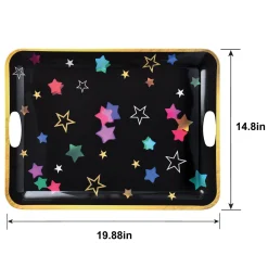 Starlight New Year’s Eve Melamine Serving Tray, 19.68in x 14.3in