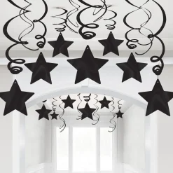 Star Swirl Decorations, 30ct, Assorted Colors
