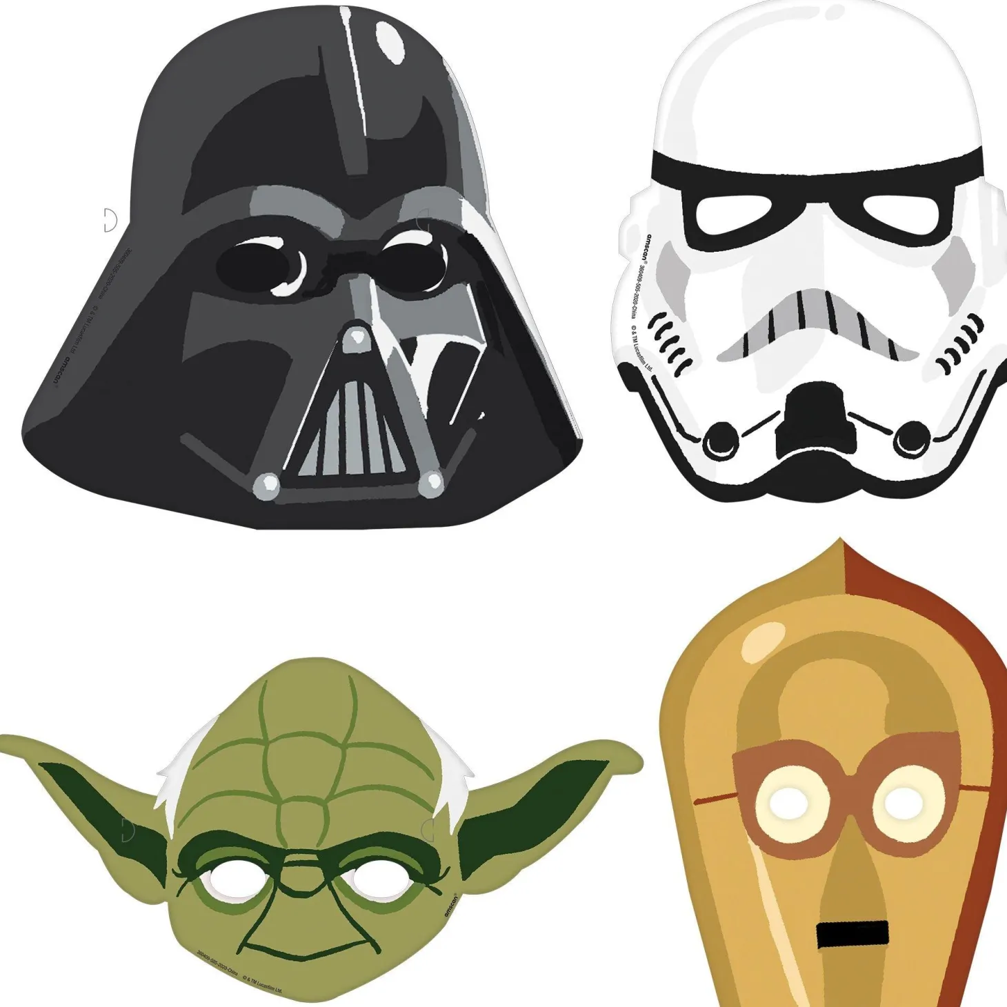 Star Wars Galaxy of Adventures Cardstock Face Masks, 8ct