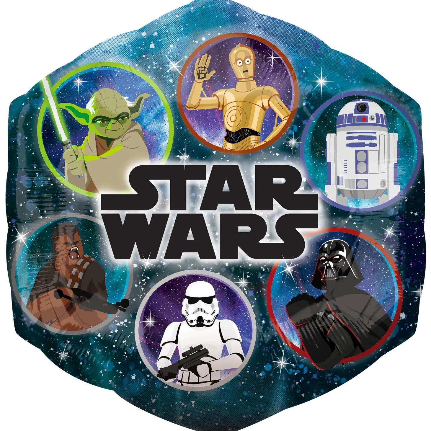 Star Wars Galaxy of Adventures Hexagonal Foil Balloon, 22in x 23in