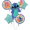 Stitch Aloha Foil Balloon Bouquet, 5pc - Disney Lilo & Stitch