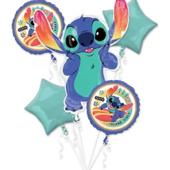 Stitch Aloha Foil Balloon Bouquet, 5pc - Disney Lilo & Stitch