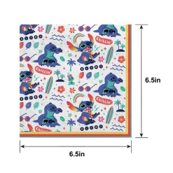 Stitch Aloha Lunch Napkins, 6.5in, 16ct - Disney Lilo & Stitch