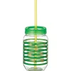 St. Patrick's Day Gold Shamrock Mason Jar Cup, 18.5oz