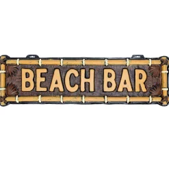 Summer Beach Bar Vacuform Plastic Sign, 38.5in x 10.5in