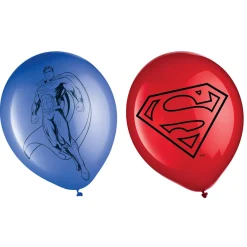 Superman Latex Balloons, 6ct