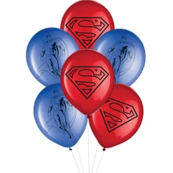 Superman Latex Balloons, 6ct
