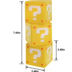 Super Mario Foam Question Blocks, 2.48in, 8ct