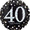 40th Birthday Balloon 18in -Sparkling Celebration, 18in