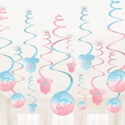The Big Reveal Swirl Decorations, 12ct