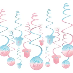 The Big Reveal Swirl Decorations, 12ct