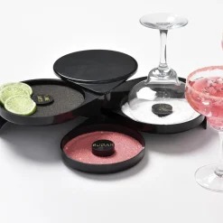 3-Tier Cocktail Rimmer – Salt, Sugar & Garnish Tray