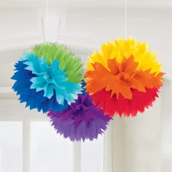 Tissue Pom Poms, 3ct, Assorted Colors