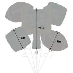 Touchdown Football Foil Balloon Bouquet, 5pc