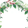 Traditional Holly Christmas Paper Dessert Plates, 6.75in, 50ct