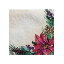 Traditional Poinsettia Napkins, 16ct (Lunch, Beverage or Guest Towel), Assorted Options