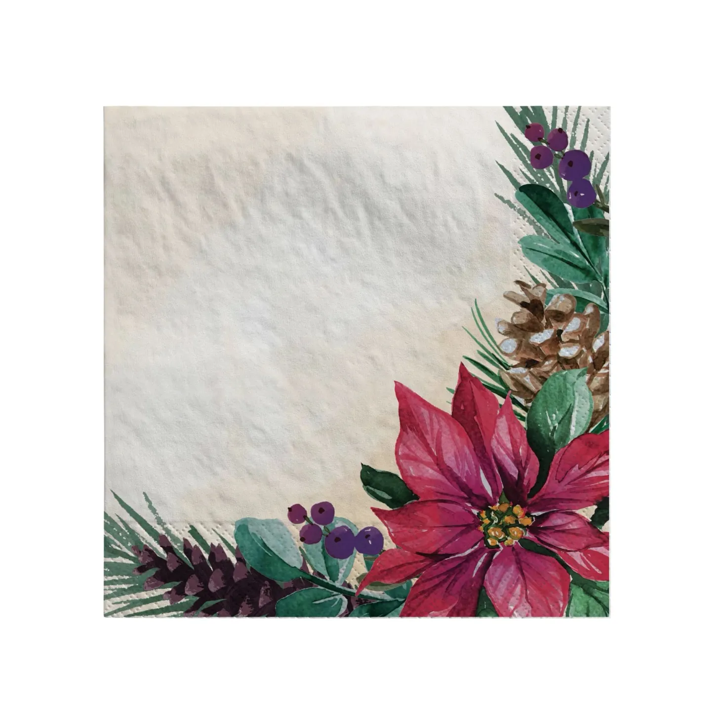Traditional Poinsettia Napkins, 16ct (Lunch, Beverage or Guest Towel), Assorted Options