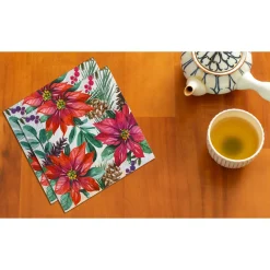 Traditional Poinsettia Napkins, 16ct (Lunch, Beverage or Guest Towel), Assorted Options