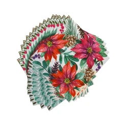 Traditional Poinsettia Napkins, 16ct (Lunch, Beverage or Guest Towel), Assorted Options