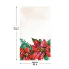 Traditional Poinsettia Plastic Tablecover, 1pc 54 x 102in