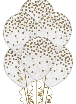 Transparent & Dot Balloons - 12in, 6ct, Assorted Colors