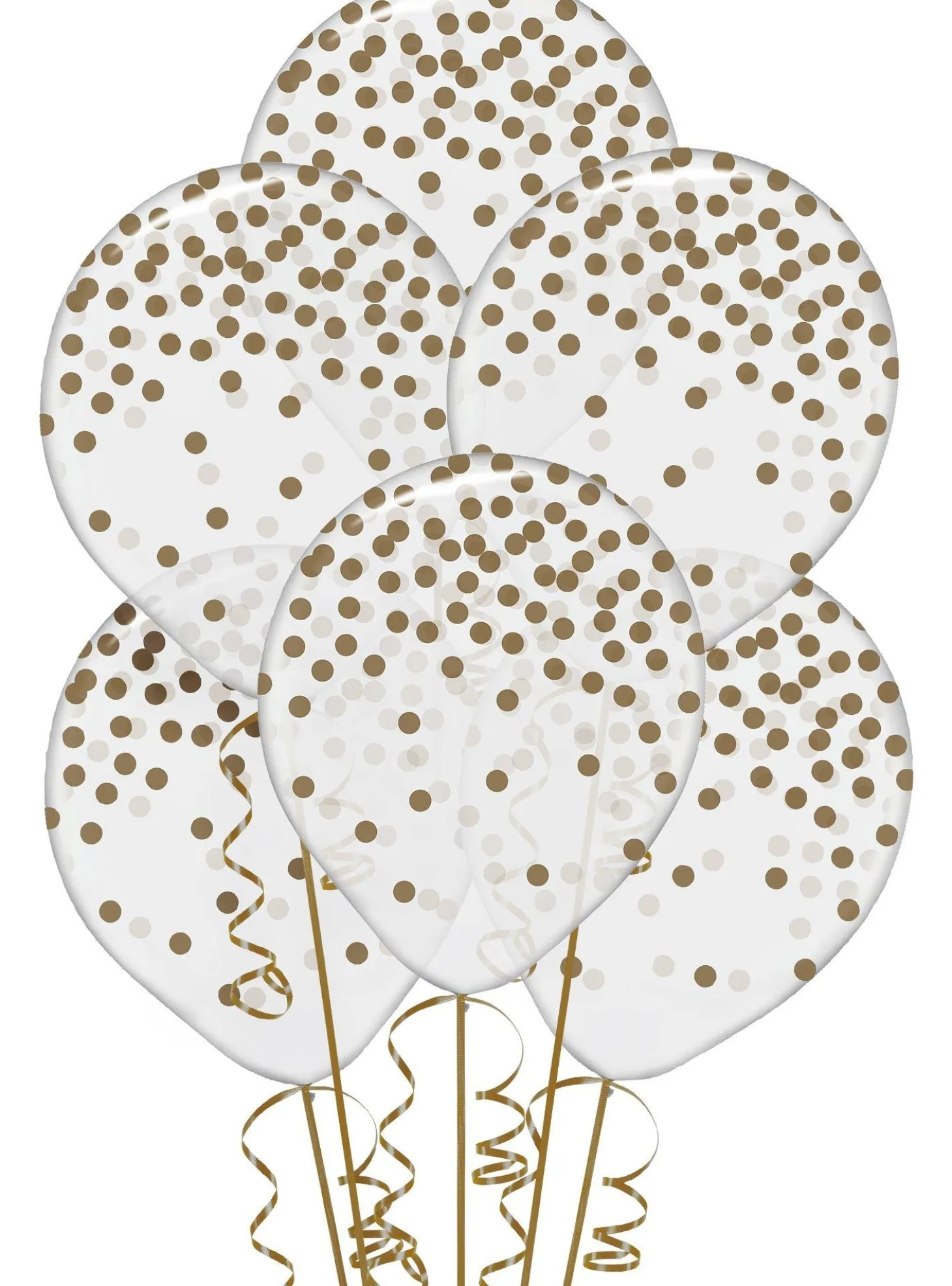 Transparent & Dot Balloons - 12in, 6ct, Assorted Colors