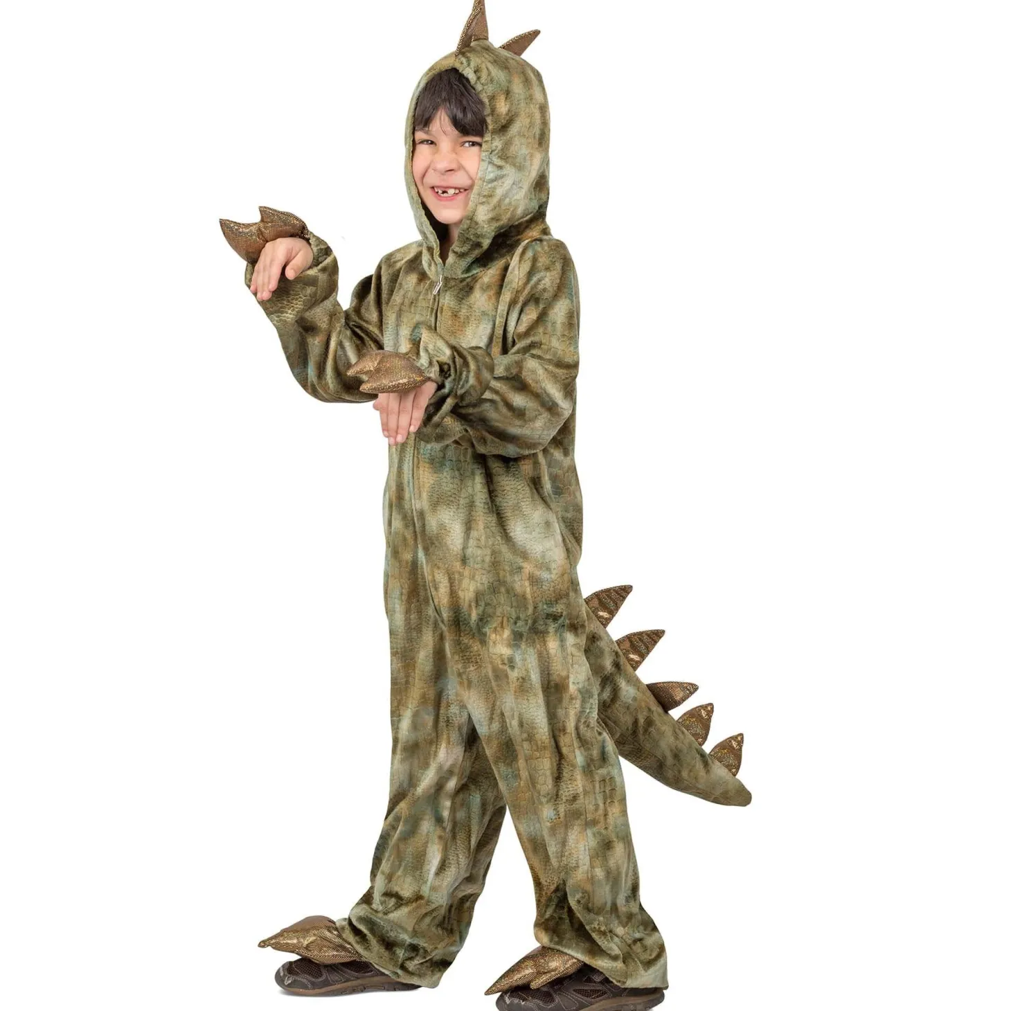 T-Rex Dinosaur Hooded Jumpsuit for Babies and Toddlers