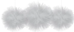 Tulle Tissue Pom Poms, 3ct, Assorted Colors